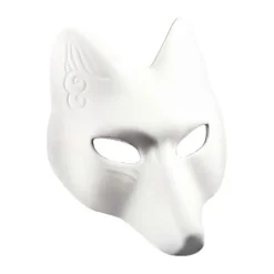 Masker Mask Halloween Cosplay Vit Katt Up Diy Klänning Maskerad Kostymtillbehör Therian Party Varg Tom Omålad Ansikte Mardi> Masker