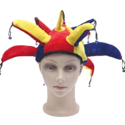 unbranded Maskerad dansdräkt rekvisita vuxen huvudbonader Barnens dag prestanda huvudbonader clown hatt set (hatt+röd näsdekoration)><noscript><img width=