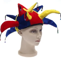 unbranded Maskerad dansdräkt rekvisita vuxen huvudbonader Barnens dag prestanda huvudbonader clown hatt set (hatt+röd näsdekoration)><noscript><img width=