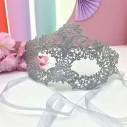 Galaxy Maskerad Svart Spetsmask Halvt Ansikte Sexig Vit Ögonmask Halloween Kostymfest Vuxen Tjej><noscript><img width=