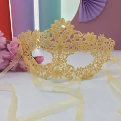 Maskerad Svart Spetsmask Halvansikte Sexig Vit Ögonmask Halloween Kostymfest Vuxen Tjej-FY> Masker