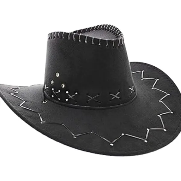 Maskerad Unisex Cowboy eller Cowgirl Hatt - Svart> Huvudbonader