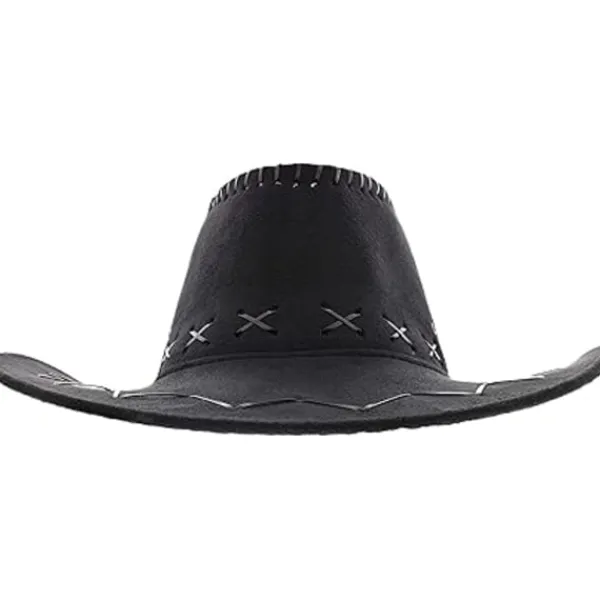 Maskerad Unisex Cowboy eller Cowgirl Hatt - Svart> Huvudbonader