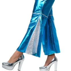 tectake Maskeraddräkt discostjärna 70-tal dam M><noscript><img width=