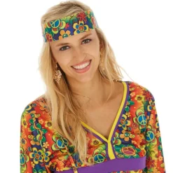 tectake Maskeraddräkt hippie byxor och blus 70-tal dam L><noscript><img width=