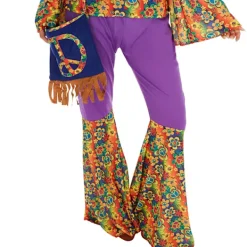 tectake Maskeraddräkt hippie byxor och blus 70-tal dam L><noscript><img width=