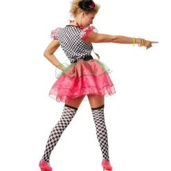 tectake Maskeraddräkt 80-talsclown neon dam L> Dräkter