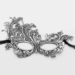 Maskeradmask - Venetiansk mask för kvinnor Vacker Elegant Dam Spets Maskerad Halloween Mardi Gras Party Guld+Silver+Svart_max><noscript><img width=