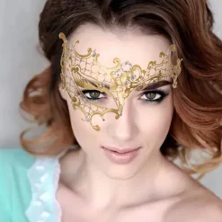 Maskeradmask för kvinnor, ögonmask för fest, bal, kostym, Mardi Gras, retromasker><noscript><img width=