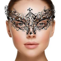 Maskeradmask för kvinnor, metall, venetiansk cosplay, maskeradbal, fest_Kvalitetsgåvor><noscript><img width=