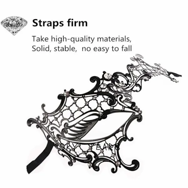 Maskeradmask för kvinnor Metall venetiansk cosplay maskeradmask> Masker