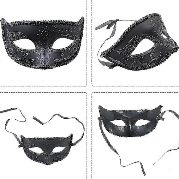 Maskeradmask för Par - Venetianska Masker - Mardi Gras Mask - Spetsmaskeradmask> Masker