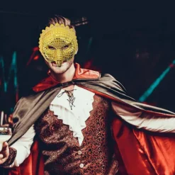 LEIGELE Maskeradmask Guld Leopard/Lejon/Gris/Uggla Mask Party Mask Halloween Cosplay Mask Kvinnor Män Djurmask Balmask (LGL)><noscript><img width=