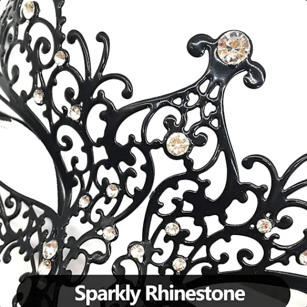 OCEAN Maskeradmask i metall laserskuren för kvinnor, venetiansk festmask> Masker