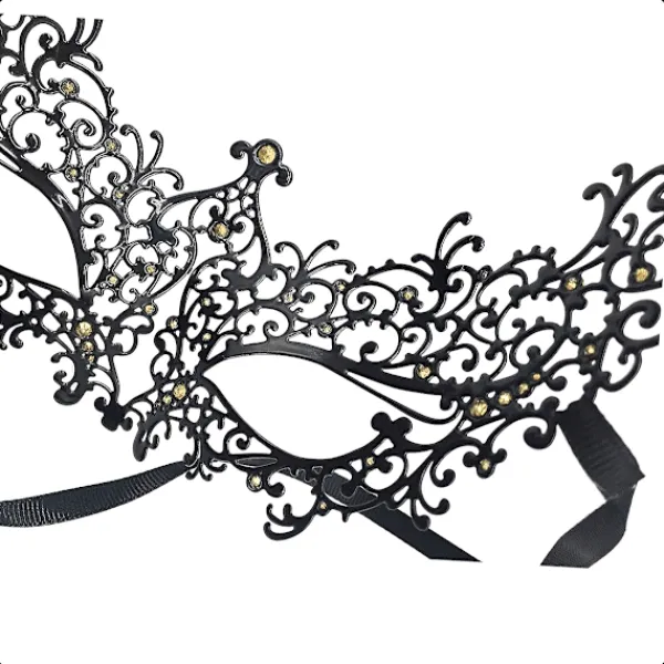OCEAN Maskeradmask i metall laserskuren för kvinnor, venetiansk festmask> Masker