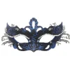 ATELA Maskeradmask, Mardi Gras-dekorationer Venetianska masker för kvinnor (blå-svart)> Masker