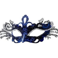 ATELA Maskeradmask, Mardi Gras-dekorationer Venetianska masker för kvinnor (blå-svart)><noscript><img width=