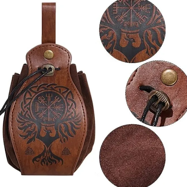 Holocky Medeltida Bälte i Vikingastil med Väska för Halloweenkostymer> Dräkter