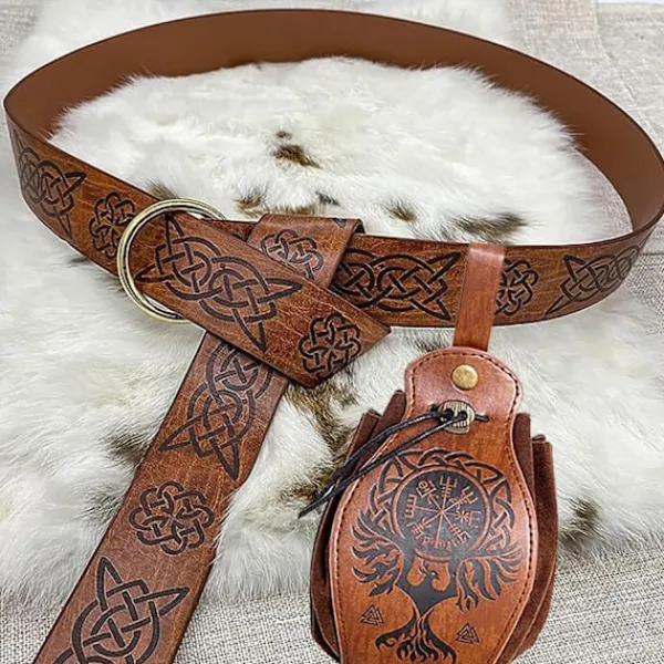 Holocky Medeltida Bälte i Vikingastil med Väska för Halloweenkostymer> Dräkter
