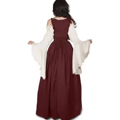 Medeltida Punk Klänning Cosplay Halloween Kostymer Kvinnor Palace Karneval Fest Förklädnad Prinsessa Kvinna Viktoriansk Vestido Robe Vinröd L | Fyndiq><noscript><img width=