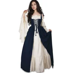 Medeltida Punk Klänning Cosplay Halloween Kostymer Kvinnor Palace Karneval Fest Förklädnad Prinsessa Kvinna Viktoriansk Vestido Robe Vinröd L | Fyndiq><noscript><img width=