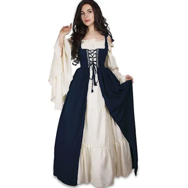 Medeltida Punk Klänning Cosplay Halloween Kostymer Kvinnor Palace Karneval Fest Förklädnad Prinsessa Kvinna Viktoriansk Vestido Robe Vinröd L | Fyndiq> Dräkter