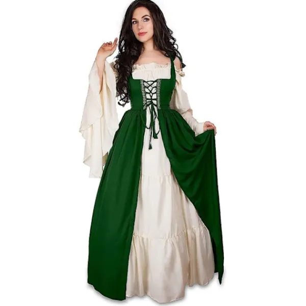 Medeltida Punk Klänning Cosplay Halloween Kostymer Kvinnor Palace Karneval Fest Förklädnad Prinsessa Kvinna Viktoriansk Vestido Robe Vinröd L | Fyndiq> Dräkter