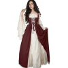 Medeltida Punk Klänning Cosplay Halloween Kostymer Kvinnor Palats Karneval Fest Utklädnad Prinsessa Kvinna Viktoriansk Vestido Robe Vinröd vin röd... | Fyndiq> Dräkter