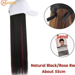 Blueday Meifan Syntetisk Lång Hip Hop Cap Peruk Med Flätning Hår Fas none> Peruker