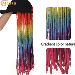 Blueday Meifan Syntetisk Lång Hip Hop Cap Peruk Med Flätning Hår Fas none><noscript><img width=