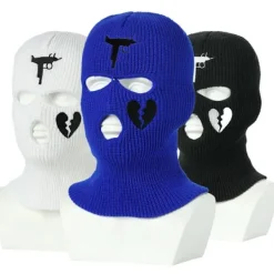 Men Balaclava Mask Hat Winter Warm Windproof Knit Beanies Bonnet Unisex Caps Women Sports Halloween Party Gifts Ski Accesorios> Huvudbonader