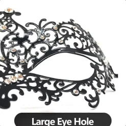 Metall Laserskuren Maskeradmask Dam Venetiansk Festmask><noscript><img width=