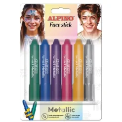 ALPINO Metallisk sminkset - - 6 stänger - Enkel applicering - Stick 5 g - Krämig textur - Intensiva färger> Smink