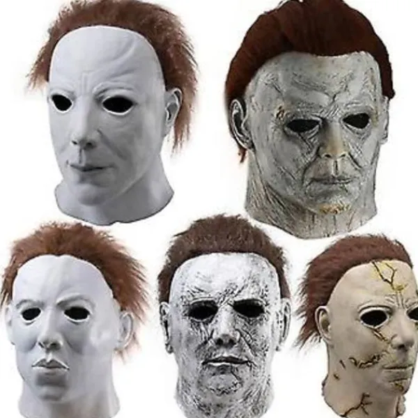 Michael Halloween Skräckmask Myers Helhuvudsmasker För Halloween Karneval Kostymfest Kostym Läskig Maskerad Latexmask( C)> Masker