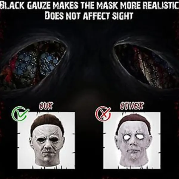 Michael Halloween Skräckmask Myers Helhuvudsmasker För Halloween Karneval Kostymfest Kostym Läskig Maskerad Latexmask( C)> Masker