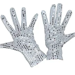 Michael Jackson Handskar Barn Prestandahandskar Fest Handskar Klädtillbehör Julutklädnad (Silver)> Tillbehör