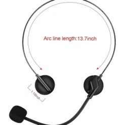 Mikrofon headset plast mikrofon rekvisita maskerad rekvisita - 3 stycken> Tillbehör