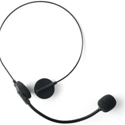 unbranded Mikrofonheadset Falsk Rockstjärna Headset Leksak Headset Mic Kostymtillbehör Konsert Hörlurar Sminkrekvisita (1, Stor) Svart Stor> Tillbehör