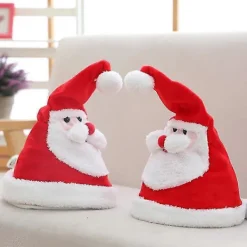 Mimigo Glödande Dansande Sjungande Tomtehatt Jul Interaktiva Leksaker Med Musik Elektronisk Mössa Sjung A><noscript><img width=