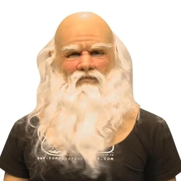 Min Gamle Man Julhelg Rolig Mask Supermjuk Tomte Vuxen SQBB_max> Masker