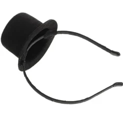 LEIGELE Mini Hög Hatt Hårband Kostymtillbehör För Bröllop Karneval Cosplay Party Vuxna Svart Unik Design 1 st (LGL) 20.00X15.00X9.00CM> Huvudbonader