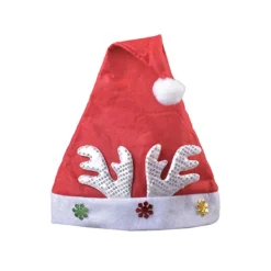 Mini Julhatt med Renväxtmönster för Barn och Vuxna - Presentförpackning, Julgransprydnad, Festdekoration> Huvudbonader