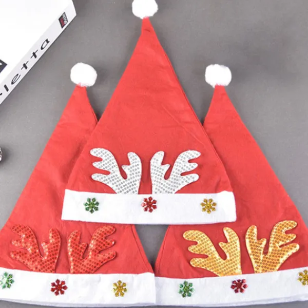 Mini Julhatt med Renväxtmönster för Barn och Vuxna - Presentförpackning, Julgransprydnad, Festdekoration> Huvudbonader