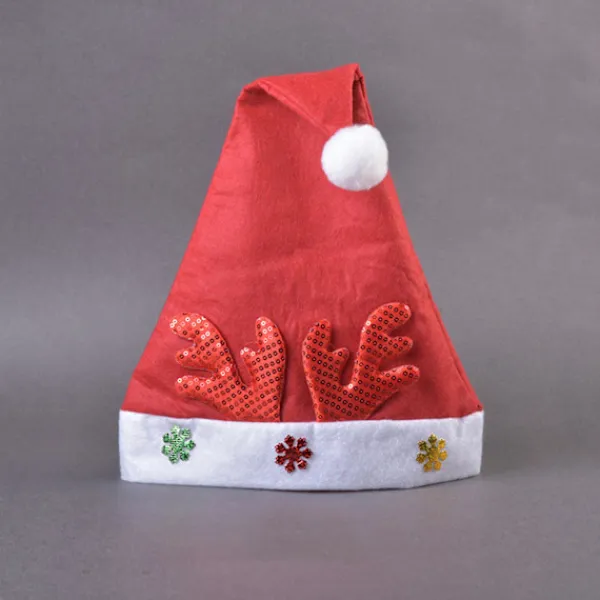 Mini Julhatt med Renväxtmönster för Barn och Vuxna - Presentförpackning, Julgransprydnad, Festdekoration> Huvudbonader