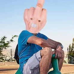 Mittenfinger - Naturlig vertikal mask för Halloween, Cosplay, Par> Masker