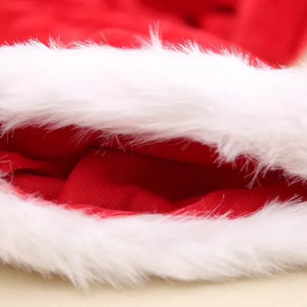 Mjuk och fodrad julhatt Tjock julplysch Stor boll Chri> Huvudbonader