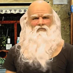 Mjuk Tomte Vuxen My Old Man Christmas Holiday Rolig Latex Mask Tomte med glasögon> Masker