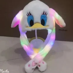 Mjuk varm kaninmössa med LED-ljus, hoppande mössa - Perfekt><noscript><img width=