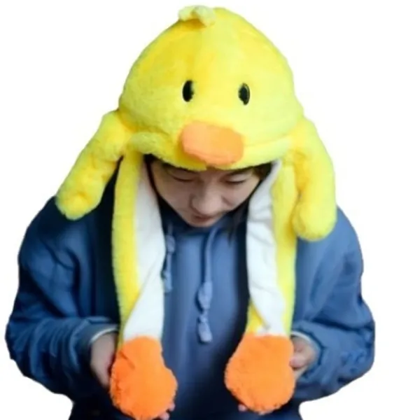 Mjuk Varm Kaninmössa med LED-ljus, Hoppande Mössa-WELLNGS> Huvudbonader