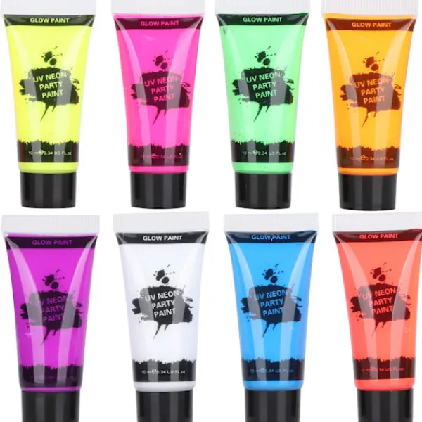 10ml Blacklight Fluorescerande Ansikts- och Kroppsfärgset UV-Reaktiv Makeup> Smink
